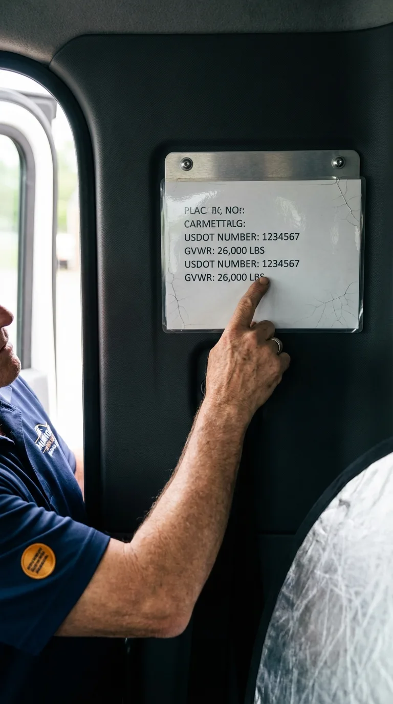 USDOT licensing placard verification in Kent City